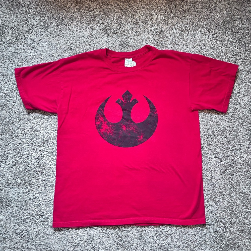 vintage Red T-Shirt with Black Rebel Alliance Logo